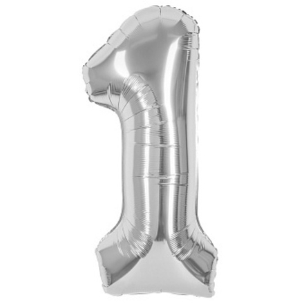 К Цифра 1 Серебро 40''/102 см.
