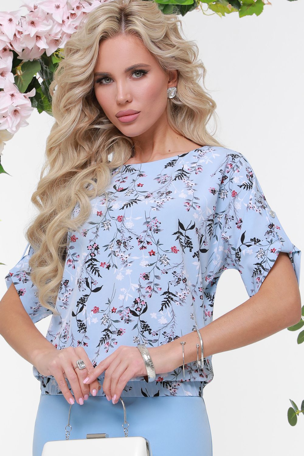 Костюм голубой с юбкой DStrend (Акция)