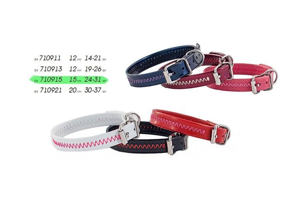 Брайт-комфорт ошейник кожаный двухслойный 24-31 см 15 мм.