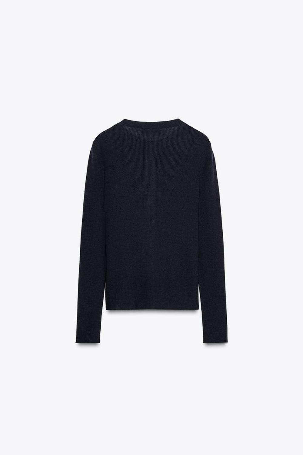 ZARA КАРДИГАН ИЗ 100% ШЕРСТИ В РУБЧИК, МОРСКОЙ СИНИЙ