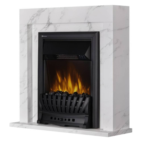Каминокомплект:Очаг Electrolux EFP/P-1020LS, портал Simple Classic белый мрамор НС-1341148
