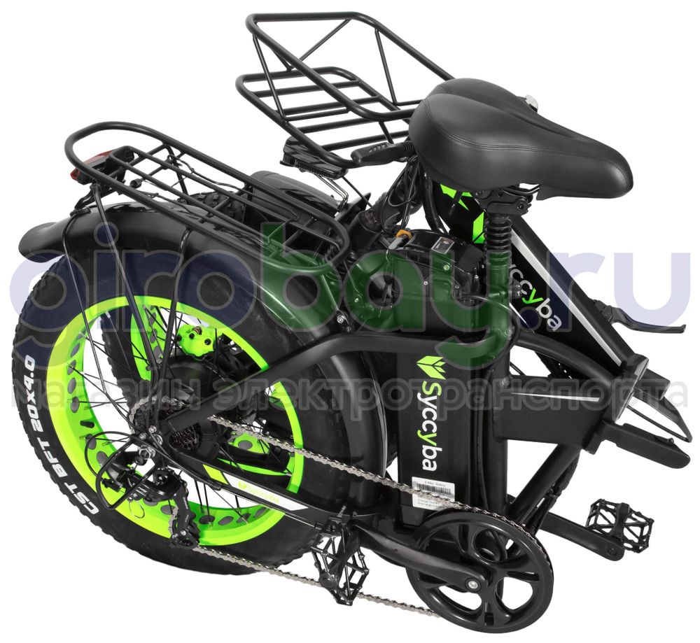 Электровелосипед Syccyba F10 Pro 2025 года (48V/15Ah) - Салатовый обод фото №14