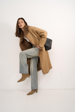 Двустороннее пальто-дубленка Tigrado