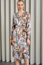 51500 Платье женское (серо-голубой принт)