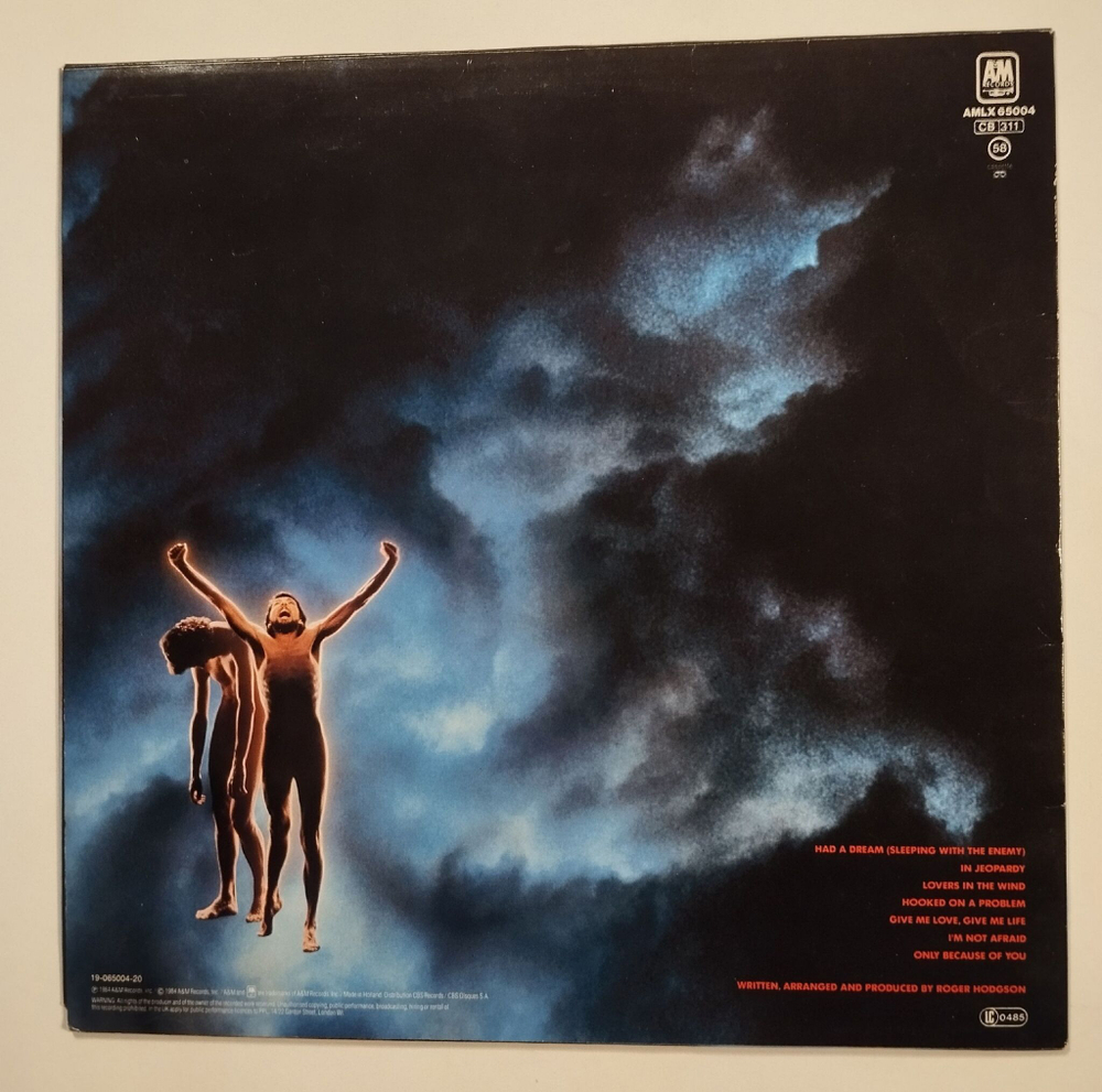 Винтажная виниловая пластинка LP Roger Hodgson In The Eye Of The Storm (Holland 1984)