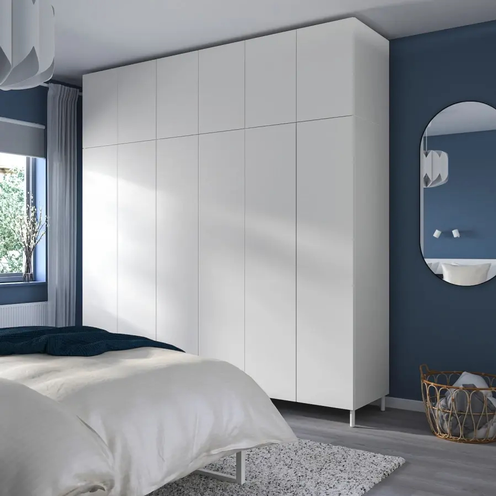 Платяной шкаф - IKEA PLATSA/FONNES  / ПЛАТСА/ФОННЕС ИКЕА, 240x57x251 см, белый