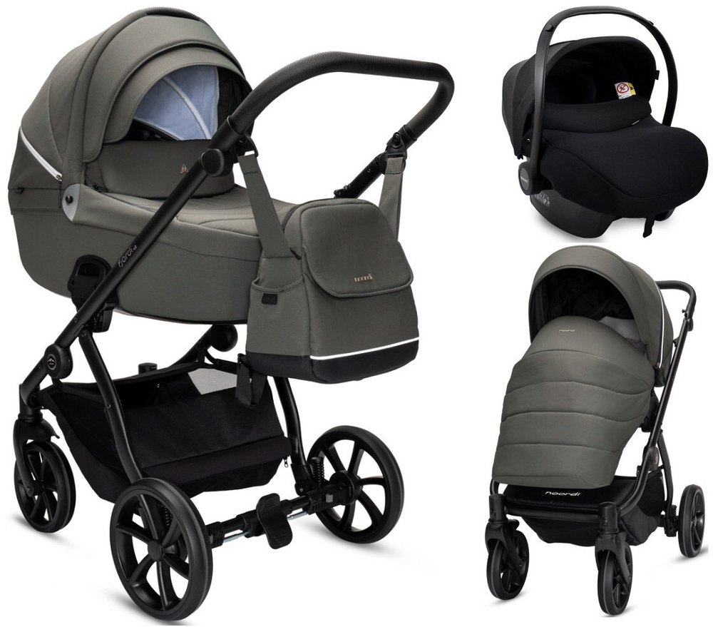 Детская коляска Noordi Fjordi V2 3 в 1 с автокреслом Terra Black 1462150 Alpine Moss