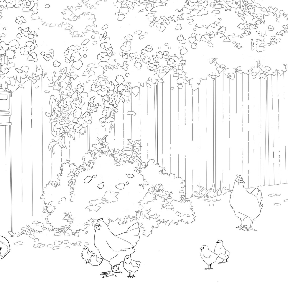 Daily commas walking. Colouring Book (Korea)