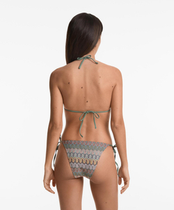 OYSHO Трусы-бикини средней посадки, связанные крючком, аквамариновый