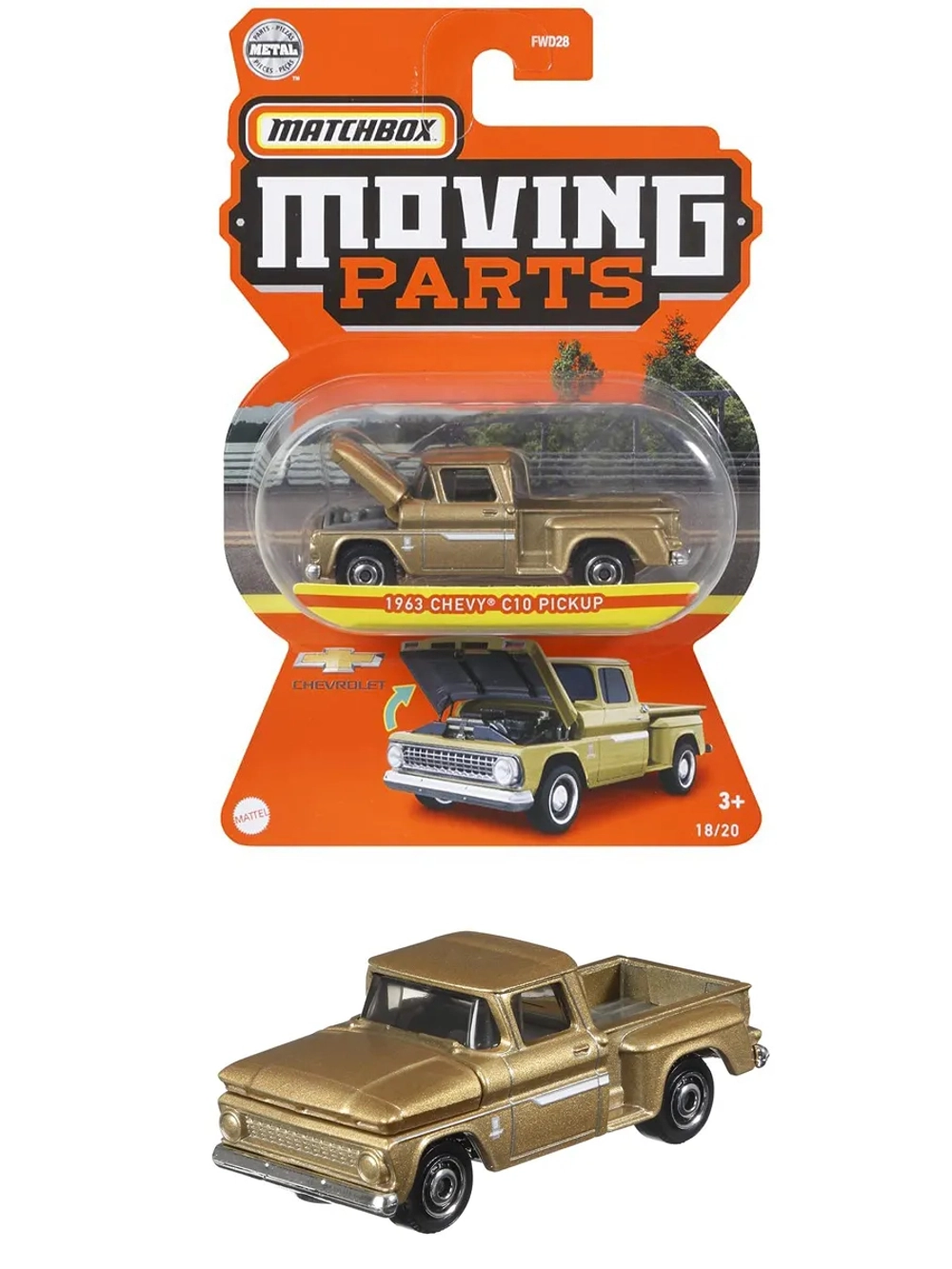 Машинка Хот Вилс Matchbox 1963 Chevy C10 FWD28 GWB57
