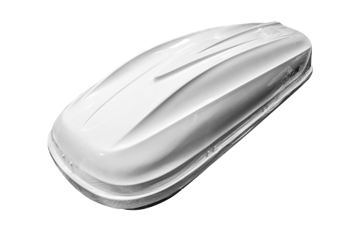 Автобокс на крышу автомобиля "Turino Medium Luxe" двусторонее открывание (белый) / PT-Group