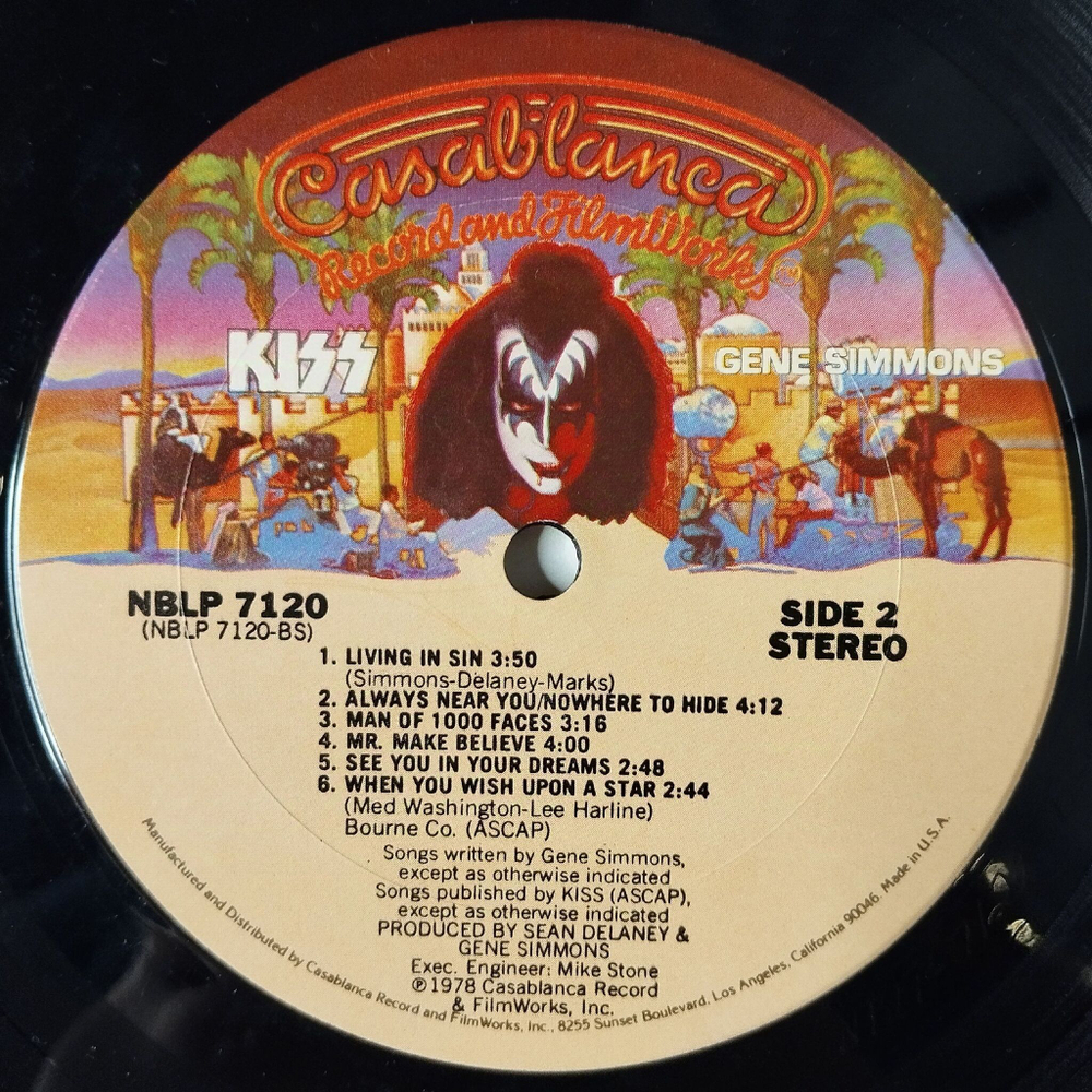 Винтажная виниловая пластинка LP Kiss Gene Simmons (USA 1978)