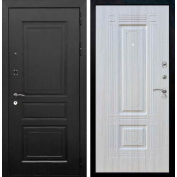 Входная металлическая дверь REX (РЕКС) 6 Лондон Венге / ФЛ-2 Сандал белый
