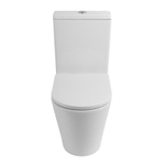 Унитаз-компакт безободковый BelBagno Flay-R BB2149CPR/SC с крышкой-сиденьем микролифт, белый
