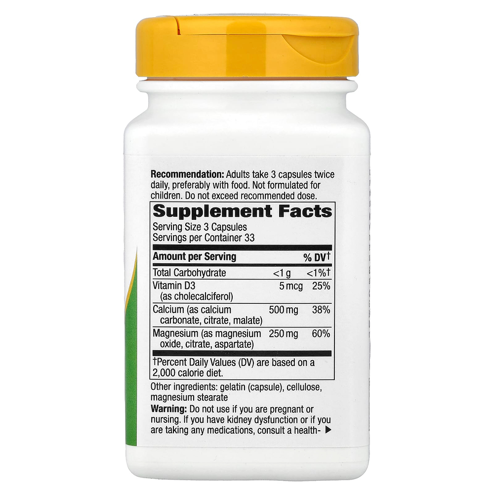 Nature's Way, кальций, магний и витамин D, 100 капсул