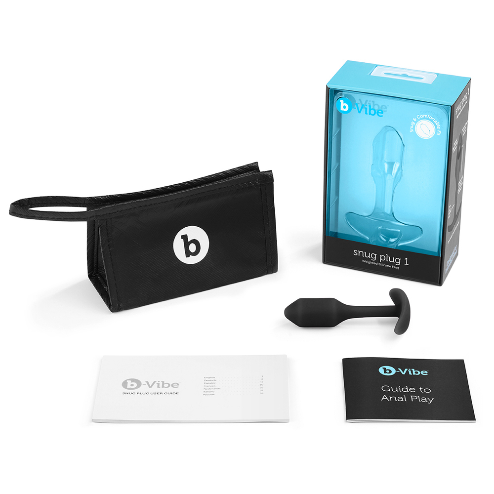 b-vibe Snug Plug 1 - Анальная пробка для ношения