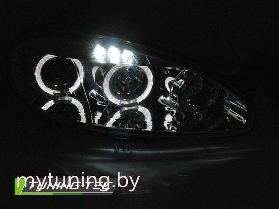Передние фары Angel Eyes для Mazda MX5 NB (01-05) хромированные