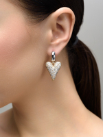 Серьги "Elongate Shine" Bicolor на швензе амур