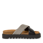 Пантолеты на платформе кожаные