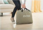 Мaтрас нaдувной Intex 64142 Pillow Rest 137х191х42 см / Крoвать нaдувная Интeкс полуторная велюровая со встроенным электронасосом 220V и подголовником