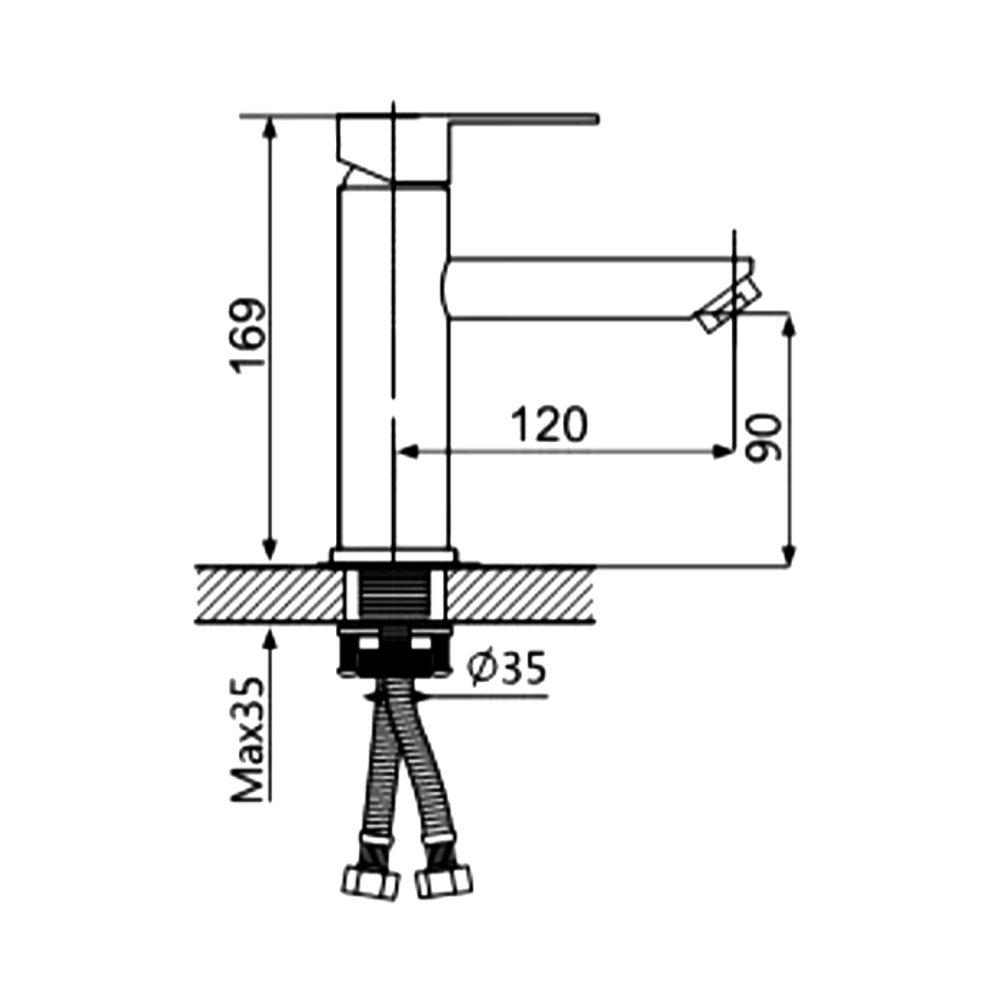 Смеситель для раковины Oute T401 T40101Y
