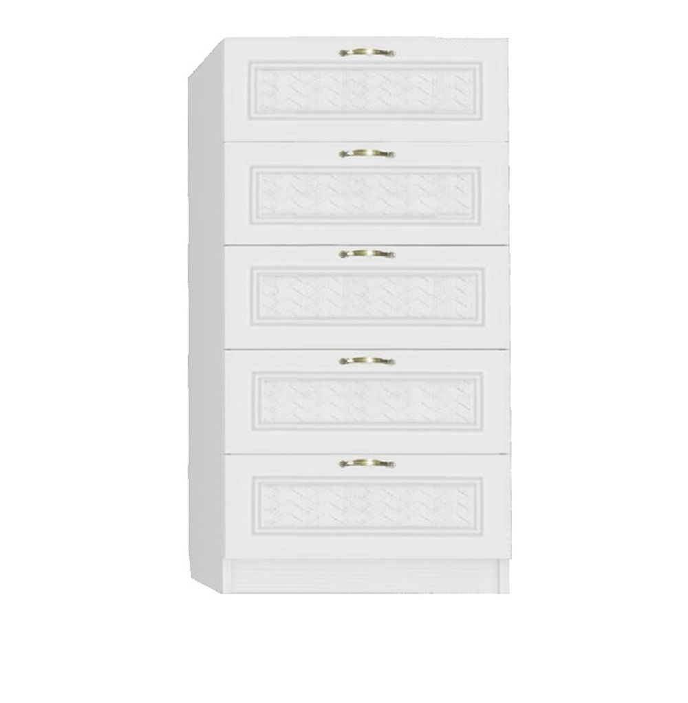 Комод с 5 ящиками "Александрия" СА-03 (бодега светлая), ЛДСП/МДФ, Велес