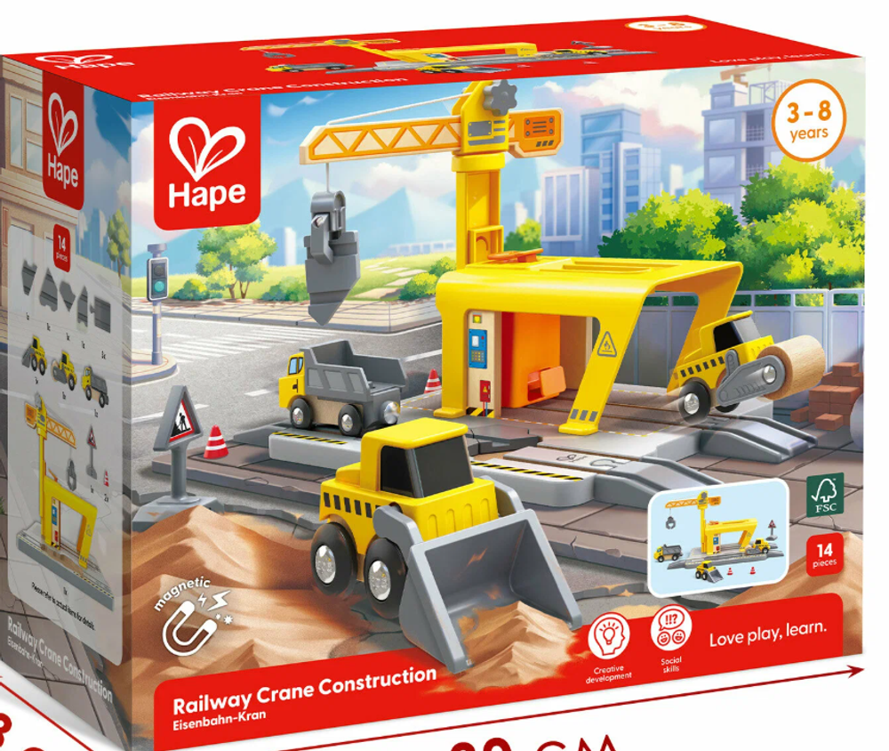 Детский игровой набор "Железная дорога" Строительный кран