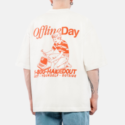 Футболка HAIDED OFFLINE DAY Ecru