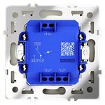 Проходной переключатель встраиваемый VOLTUM S70 одноклавишный с подсветкой 10А, (сталь)