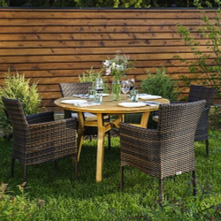 Обеденный комплект MODENA 116 см на 4 персоны с креслами