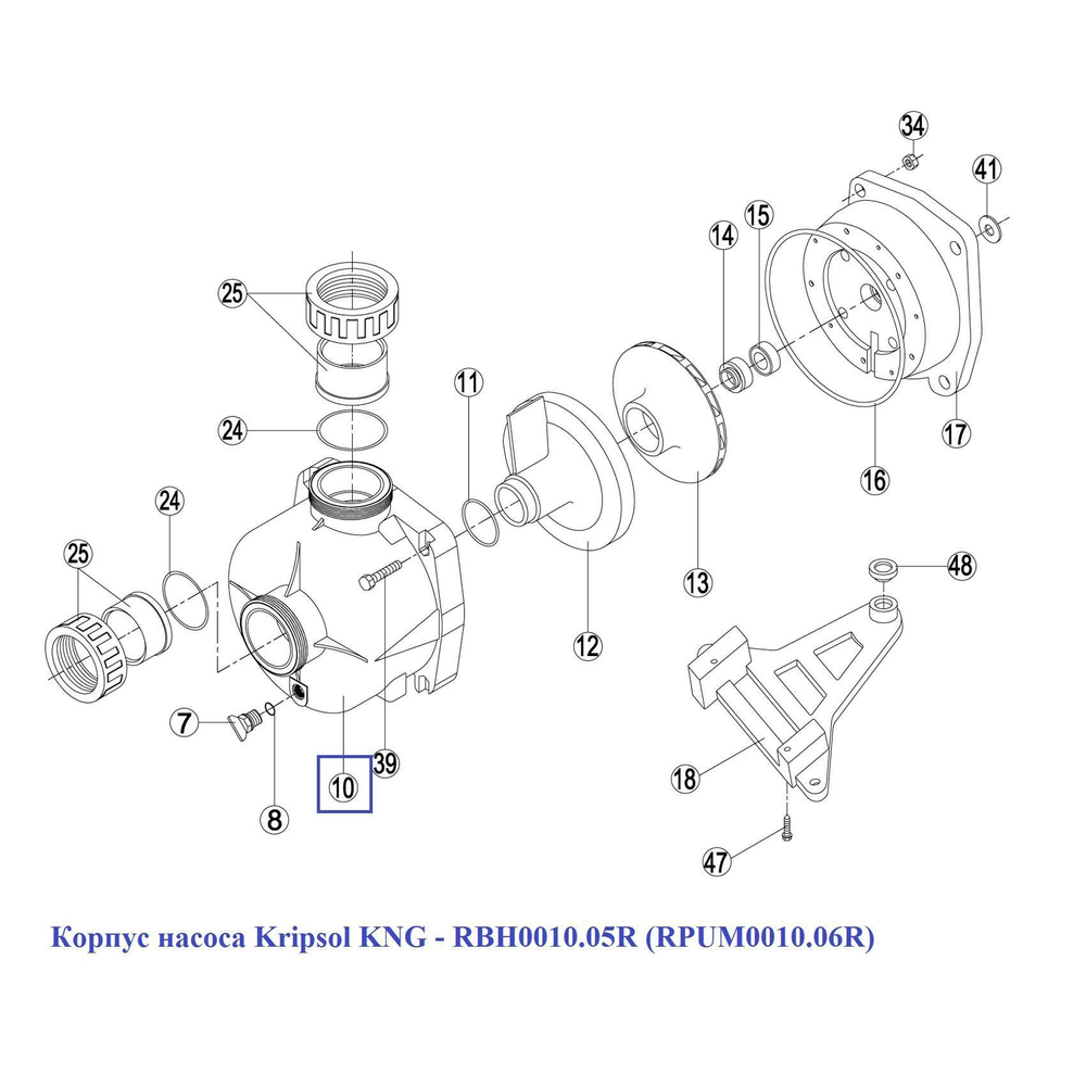 Корпуc насоса Kripsol KNG - RBH0010.05R (RPUM0010.06R)