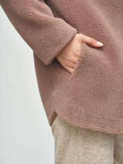 Куртка чебурашка из люкс эко - меха, сереневая, SilverFox