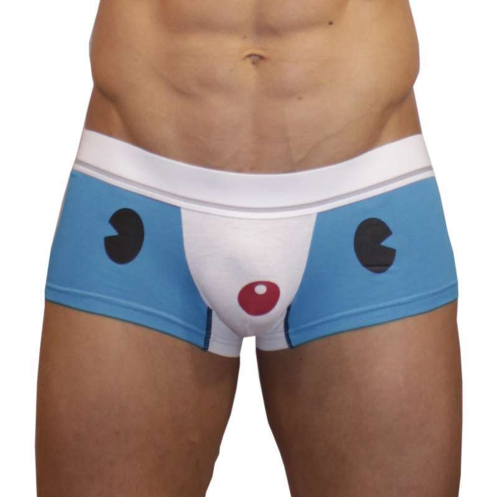 Мужские трусы хипсы с мультяшкой голубые Superbody Cartoon Bear Blue Boxer