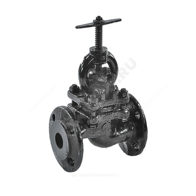 Клапан запорный чугун 15кч16п1 Ду 32 Ру25 Тмакс=225 оС фл Луидор