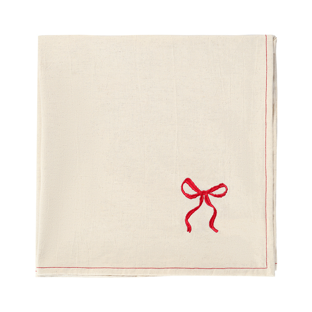 Скатерть fancy bows бежевого цвета из коллекции essential, 180х180 см