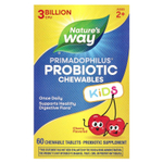Nature's Way, Primadophilus®, жевательные пробиотики для детей от 2 лет, со вкусом вишни, 3 млрд КОЕ, 60 жевательных таблеток