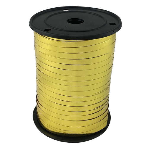 Лента для воздушных шаров золото 250 м