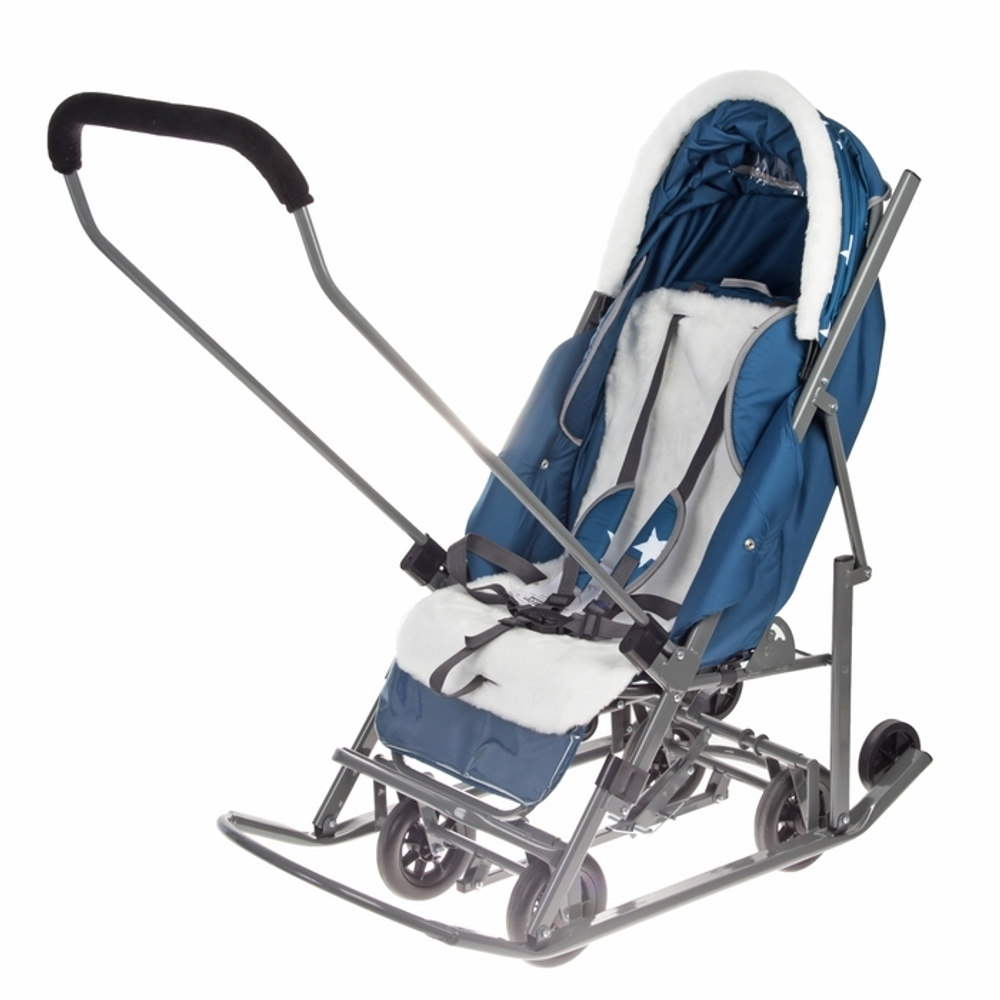 Санки-коляски Pikate "Звезды" Аквамарин