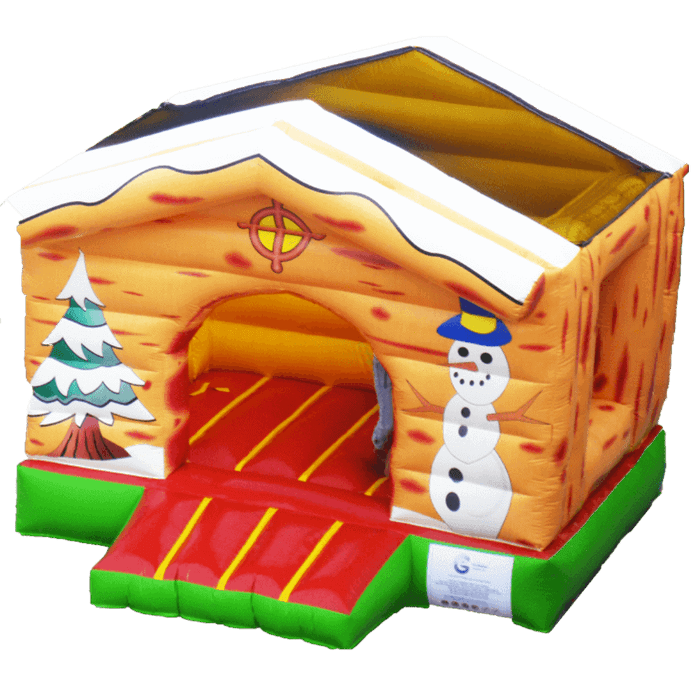 Коммерческий надувной батут "Зима" с крышей
