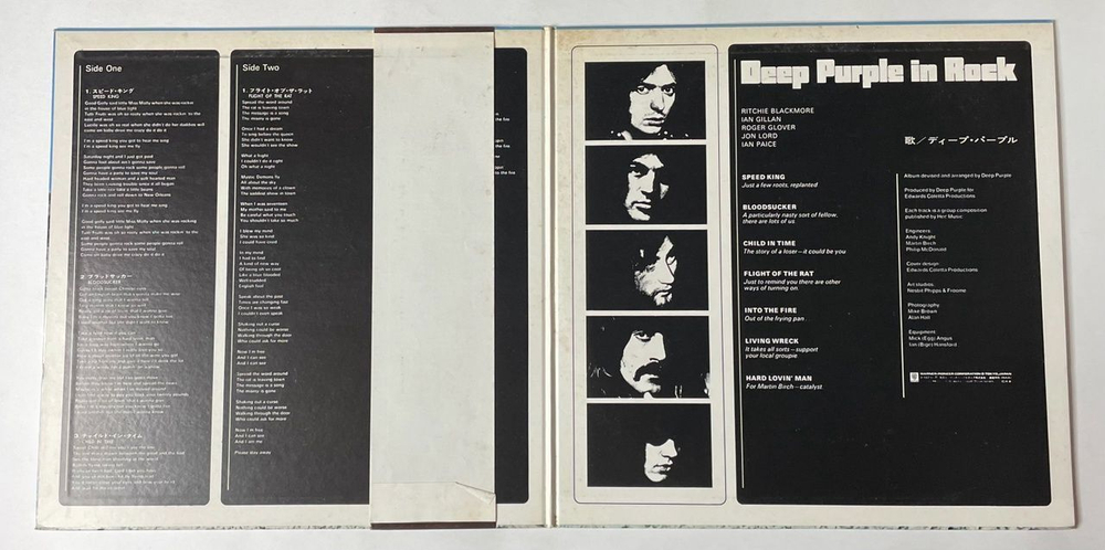 Винтажная виниловая пластинка LP Deep Purple In Rock (Japan 1976) (Obi) Flight Of The Rat