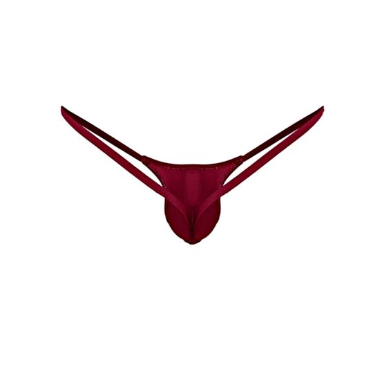 Мужские трусы стринги бордовые Romeo Rossi RR1032-18
