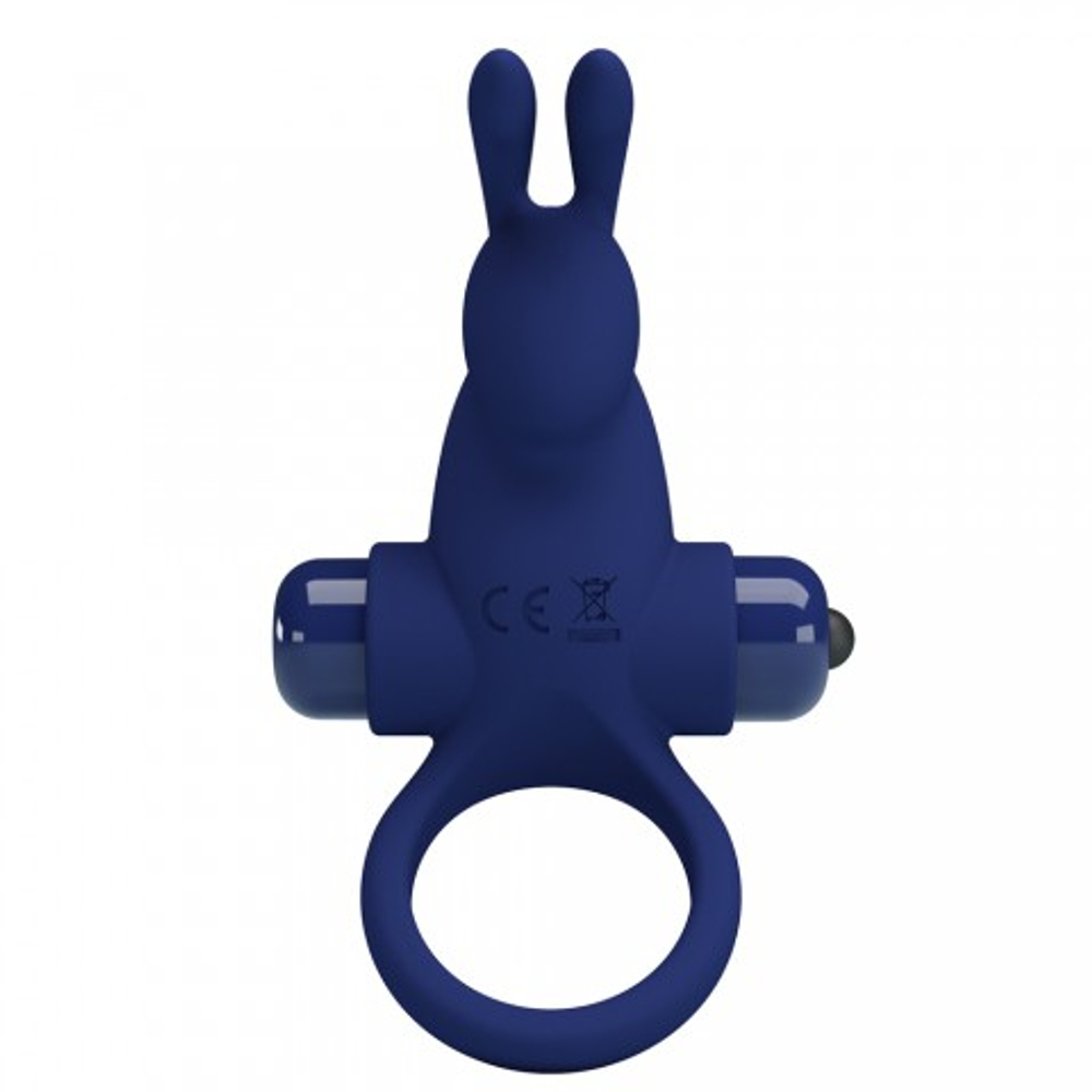 Эрекционное кольцо с вибрацией Blue rabbit