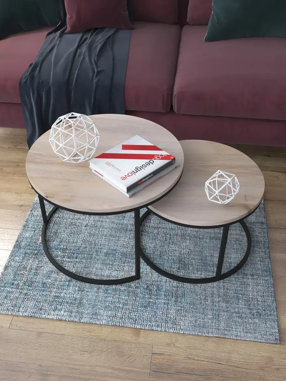 Комплект журнальных столов Акцент - ЧД - МДФ в ПВХ