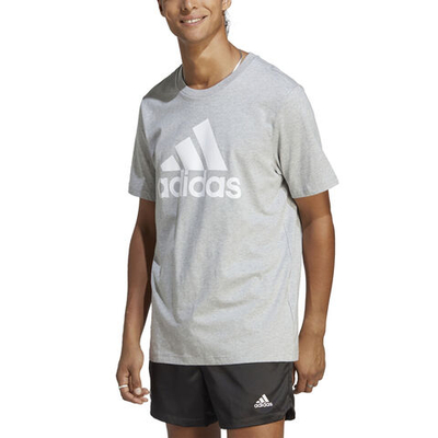 Мужское теннисное поло adidas Essentials Single Jersey Big Logo T-Shirt Men - Lightgrey, White