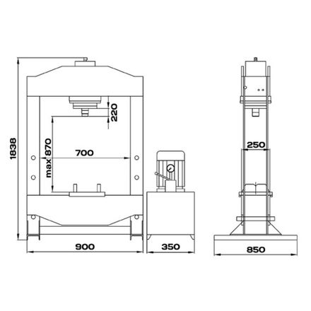 Цена на KraftWell (KRWPR50E) Пресс 50 т. c электроприводом