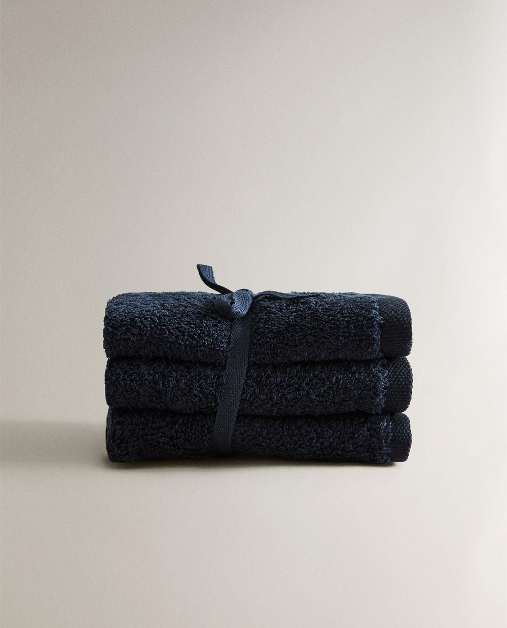 Zara Home - Набор полотенец для рака из хлопка высокого качества (набор из 3 шт.), синий, 30х30 см