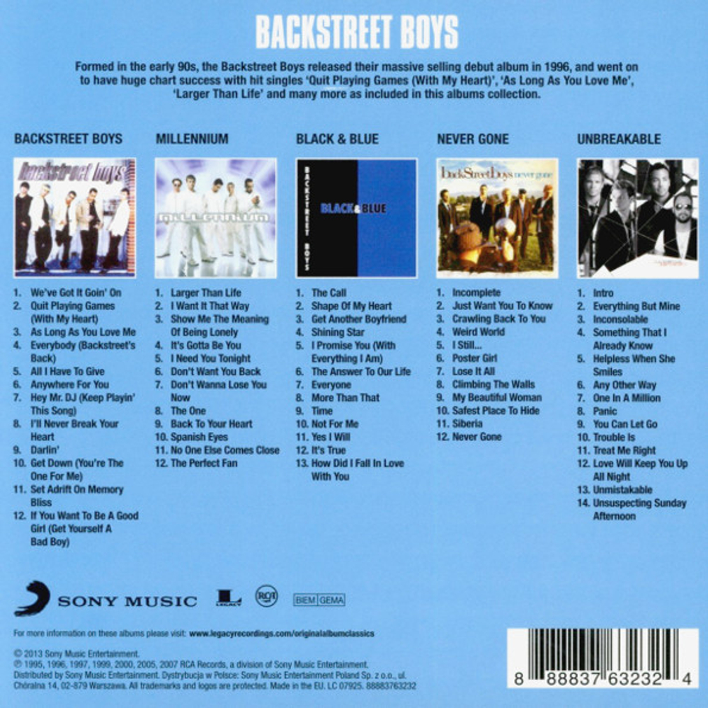 Backstreet Boys / Original Album Classics (5CD)