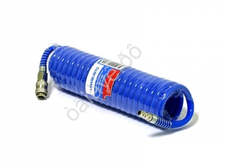 Шланг спиральный продува (PU)  5м*12мм*8мм с быстросьемами МаякАвто 051208м