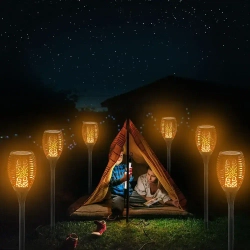 Садовый светильник "Факел" на солнечной батарее, уличный светильник, 4 шт