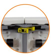 Стол-книжка пластиковый разборный бело-серый